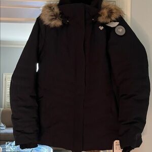 Obermeyer Tuscany ll Black Jacket with Fur Trim NWT